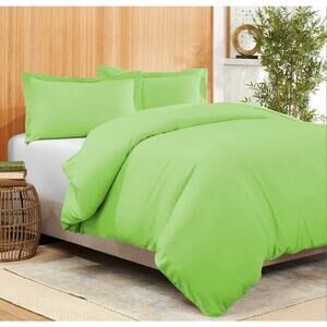 Bamboo Duvet Cover, Queen Size Lime Green